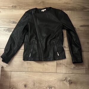 Knox Rose Asymmetrical Black Leather Jacket